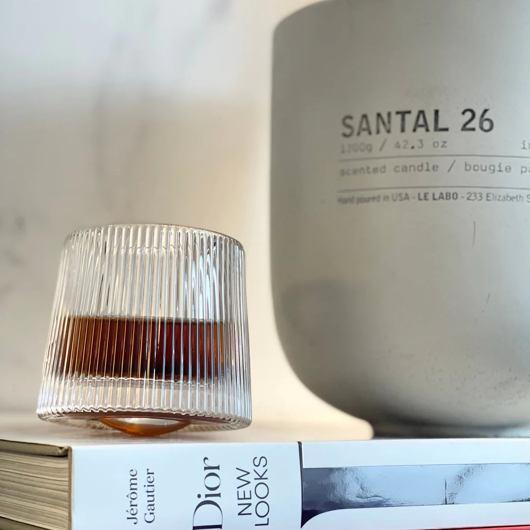 Nordic Ribbed Rocking Tumbler Glass