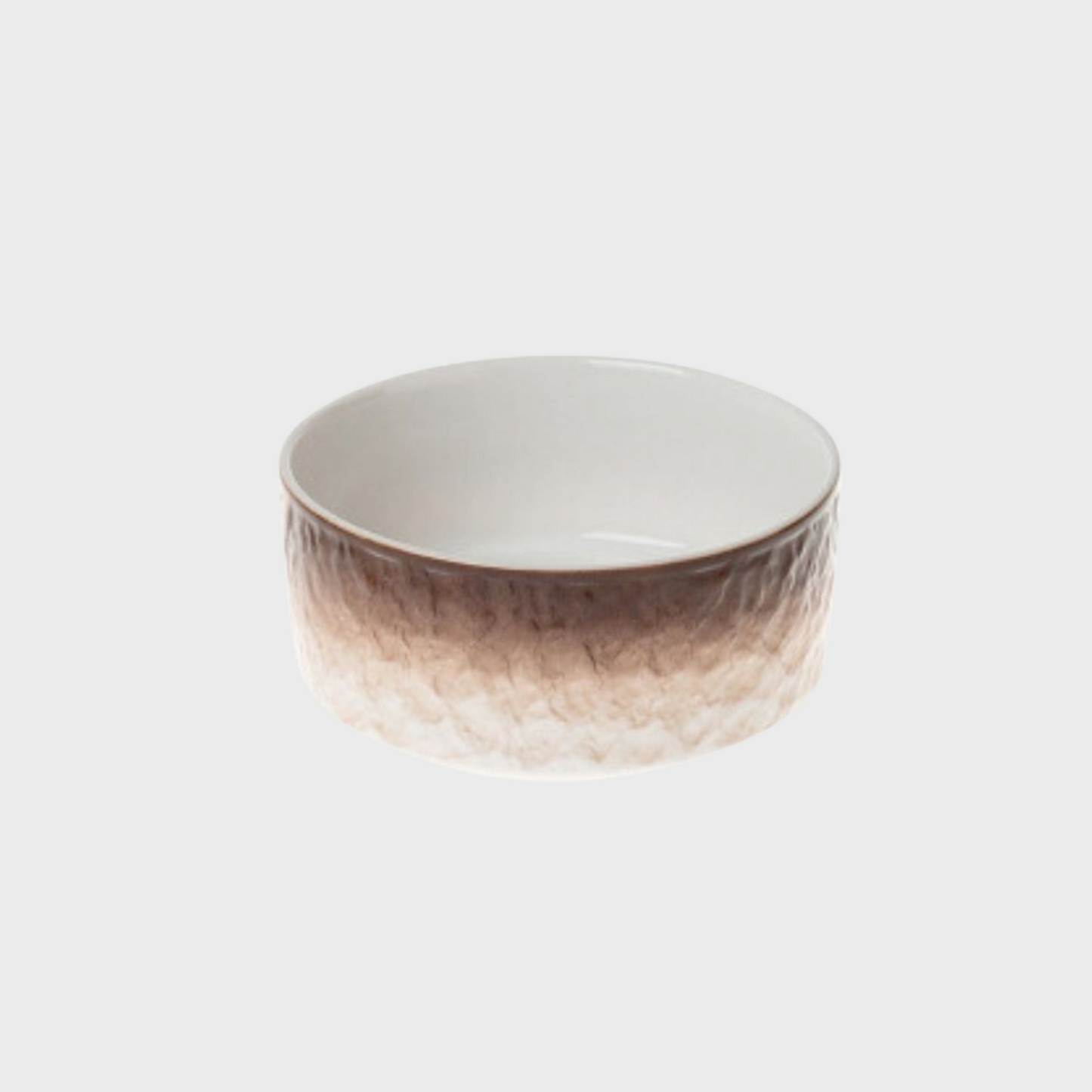 Ceramic Mocca Gradient Bowl - Double Bowl with Stand