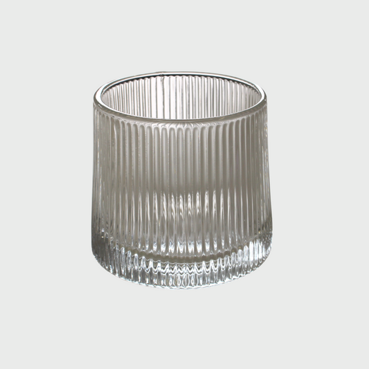 Nordic Ribbed Rocking Tumbler Glass