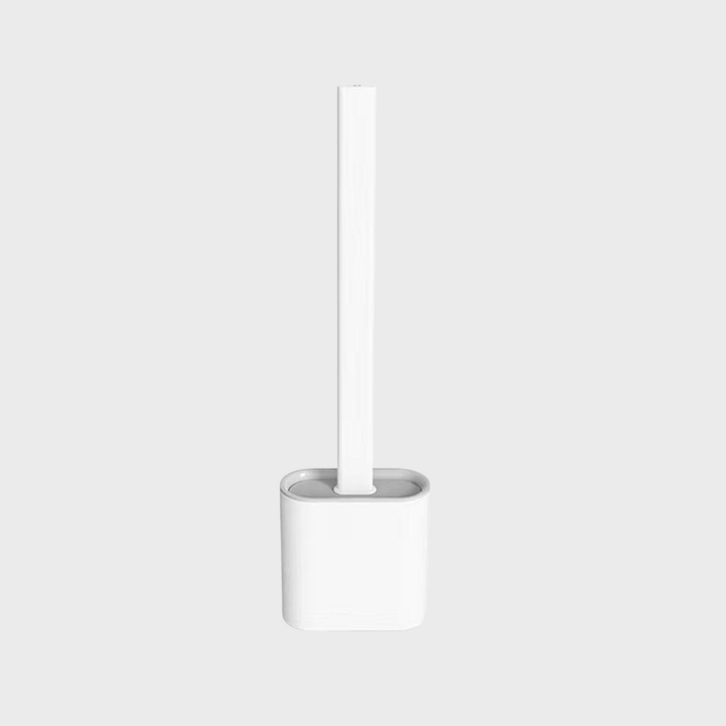 Silicone Toilet Brush With Wall Mount - White