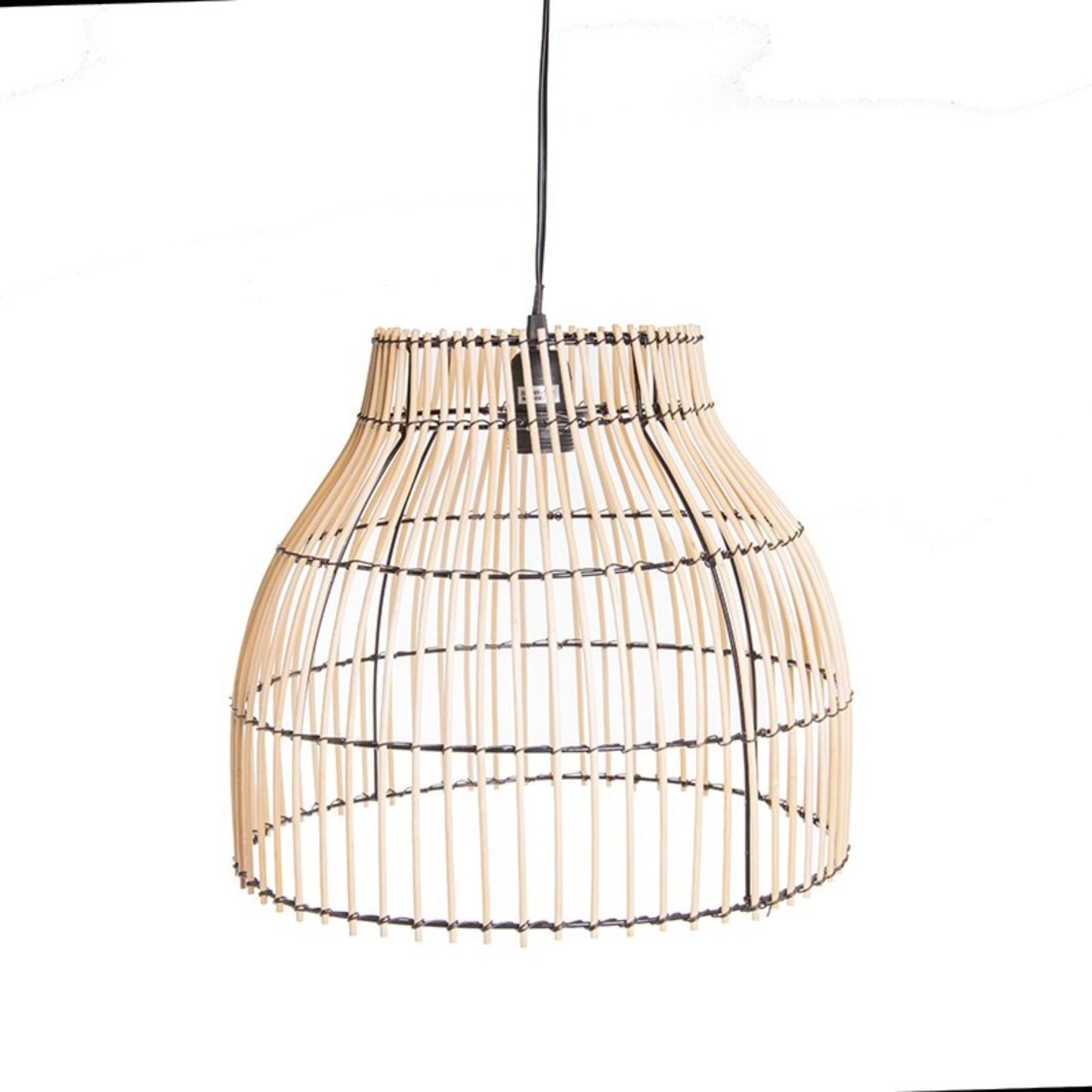 Natural Bamboo Hanging Lamp - 36x36x30cm