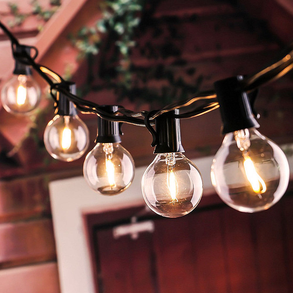 Solar Outdoor Led Bulb String Lights - 5.5m