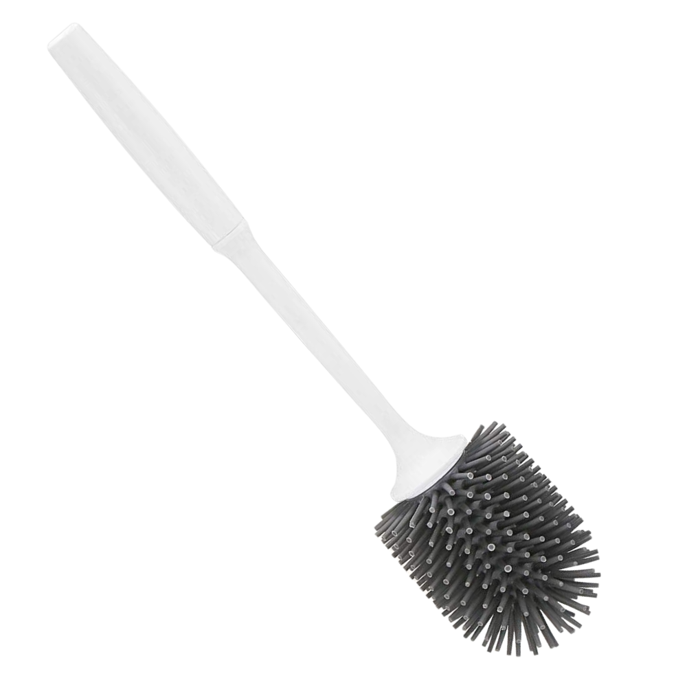 Silicone Bristle Toilet Brush With Floor Stand