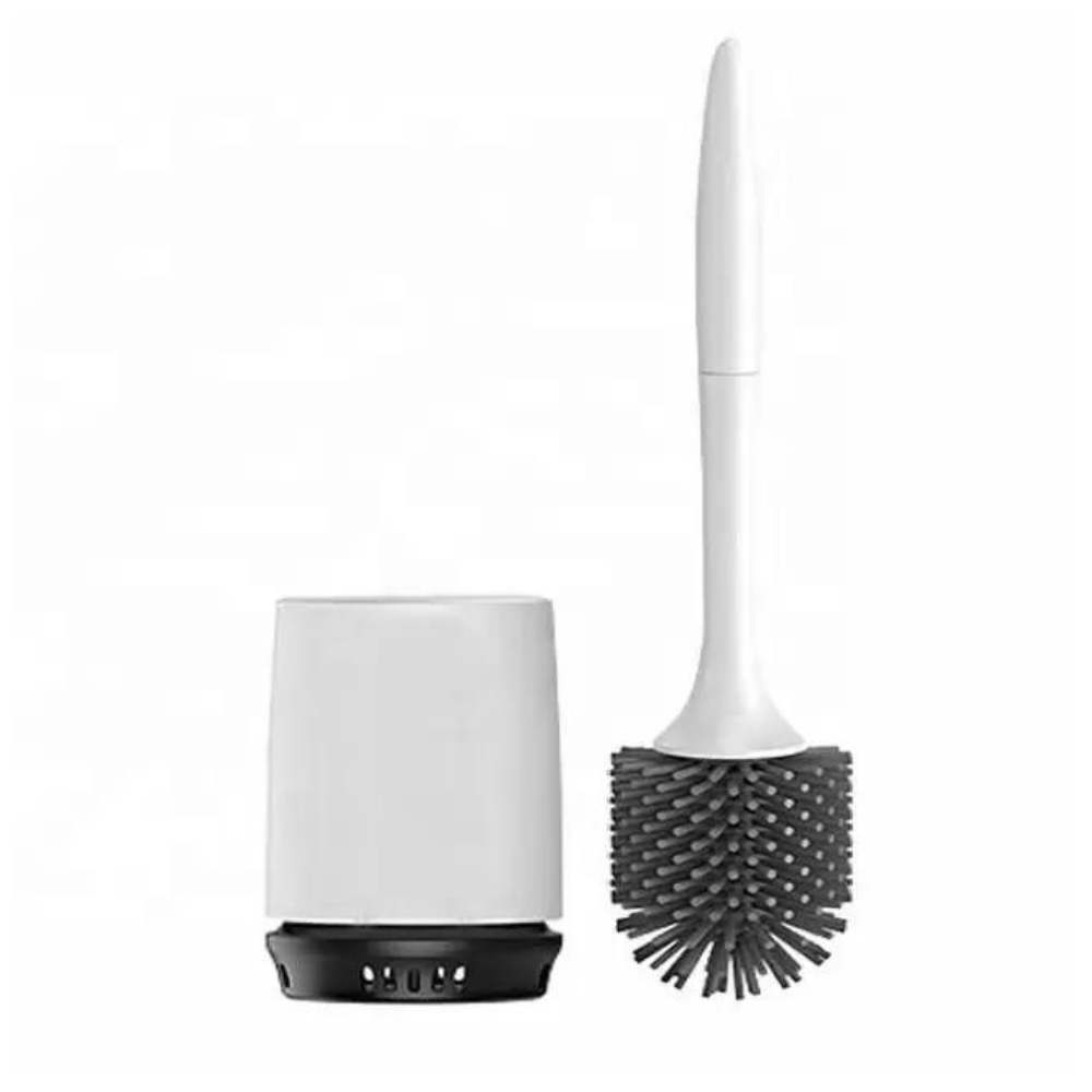 Silicone Bristle Toilet Brush With Floor Stand